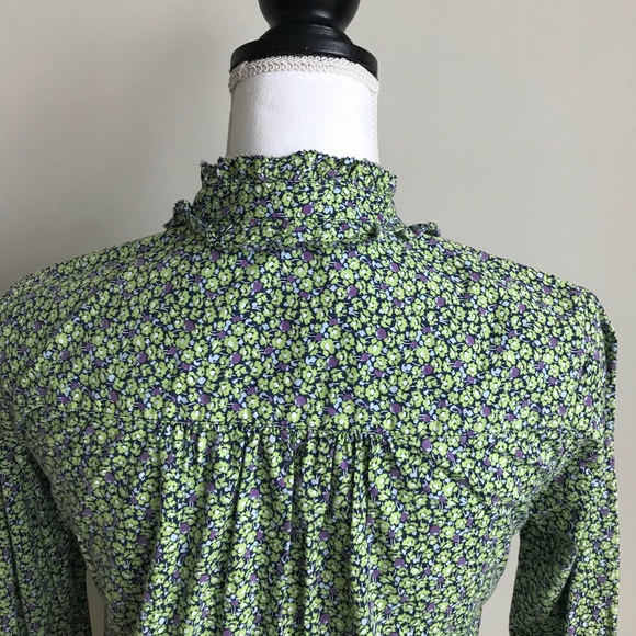 J. Crew floral green shirt button down Size XS - Picture 6 of 7
